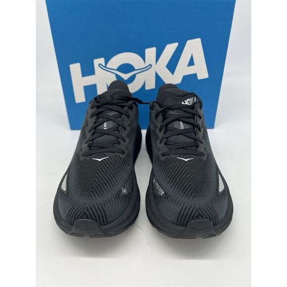 HOKA Women’s Clifton 9 Gore-Tex Running Shoes Black NWB Size 10 B - Picture 2 of 8